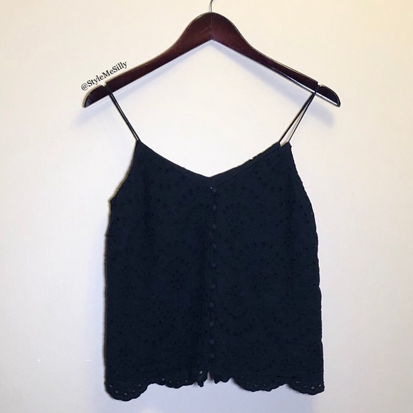Maurices black “solid eyelet button down cami” - Picture 2 of 8